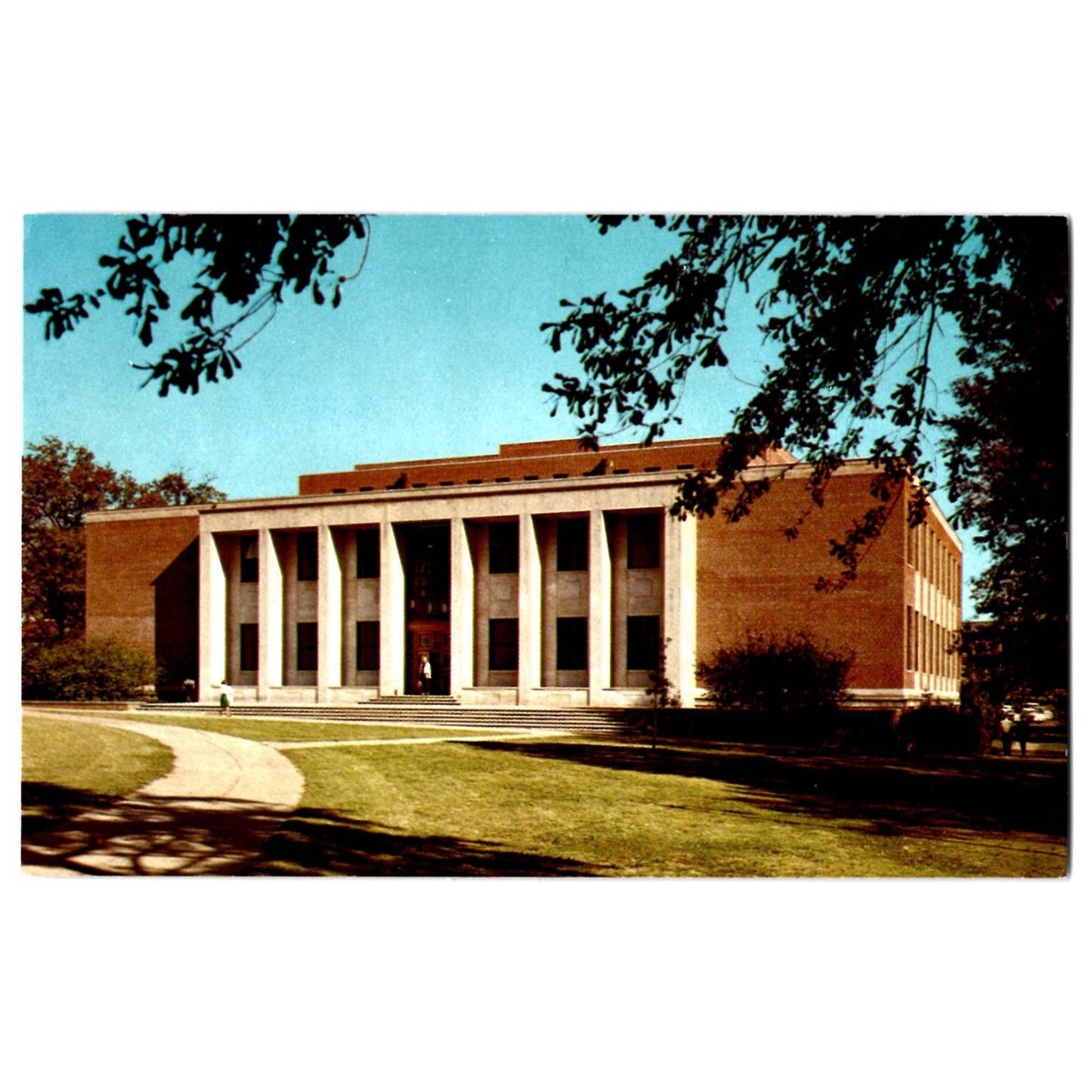 State College MS Mississippi State University Mitchell Memorial Library Postcard