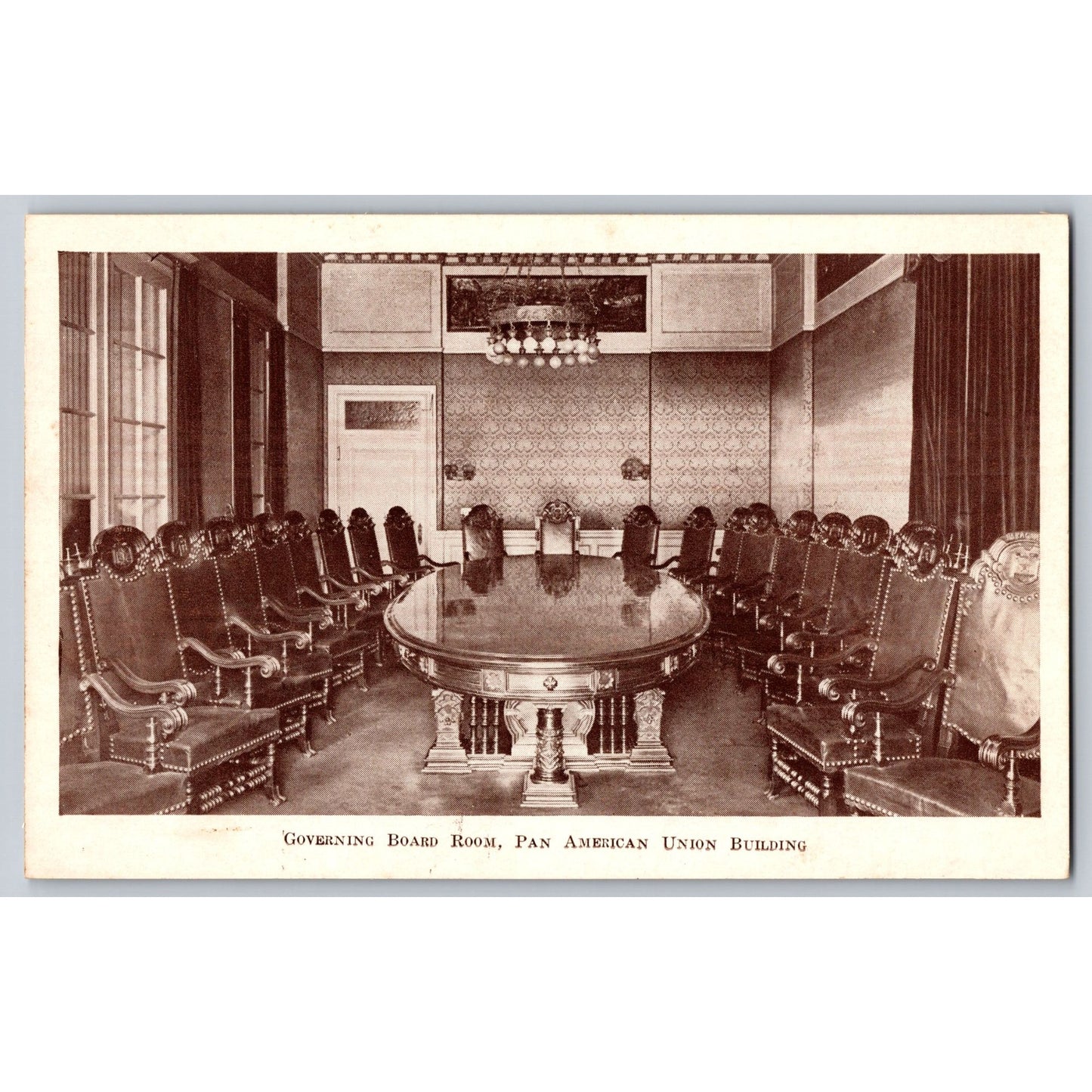 Washington DC Governing Board Room Pan American Union Building Postcard