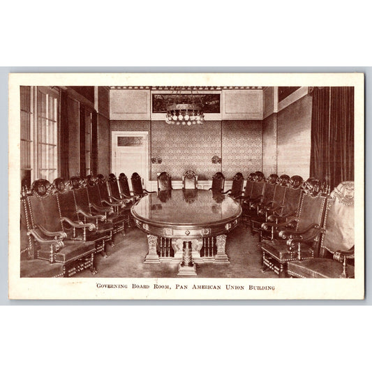 Washington DC Governing Board Room Pan American Union Building Postcard