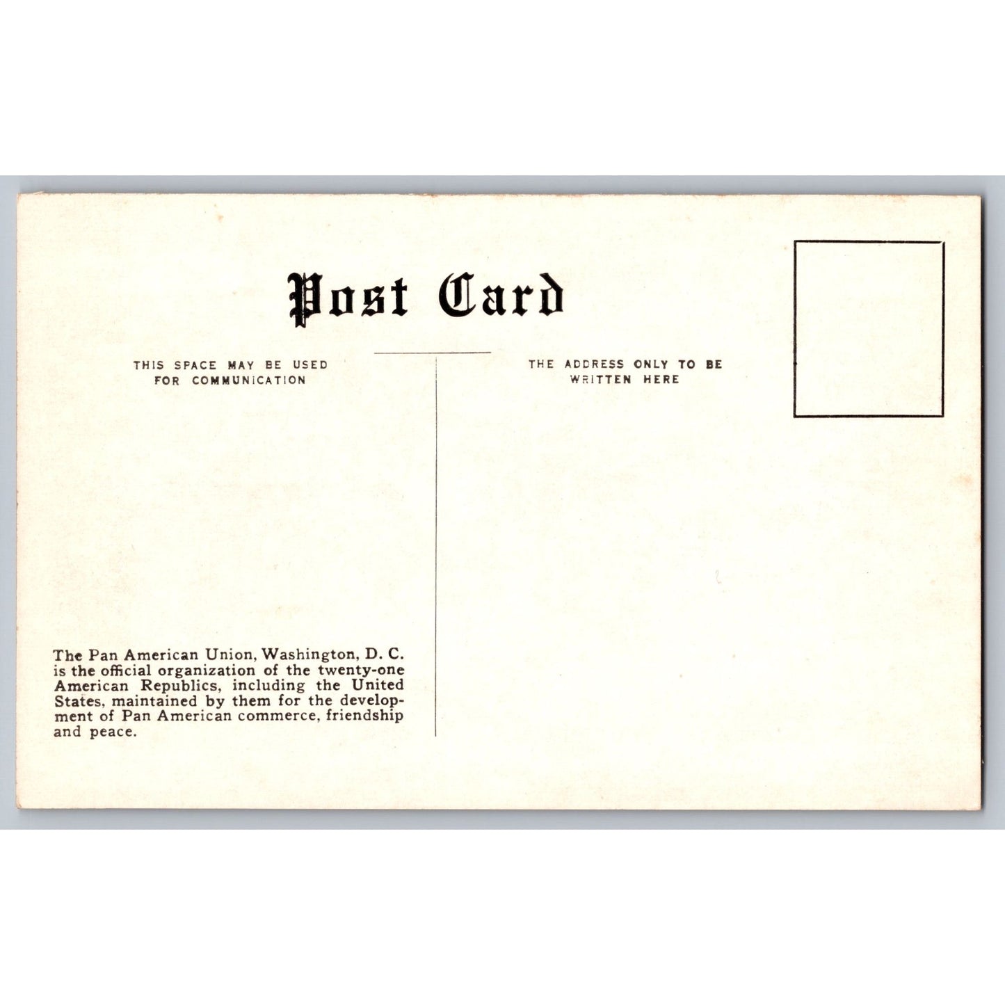 Washington DC Governing Board Room Pan American Union Building Postcard