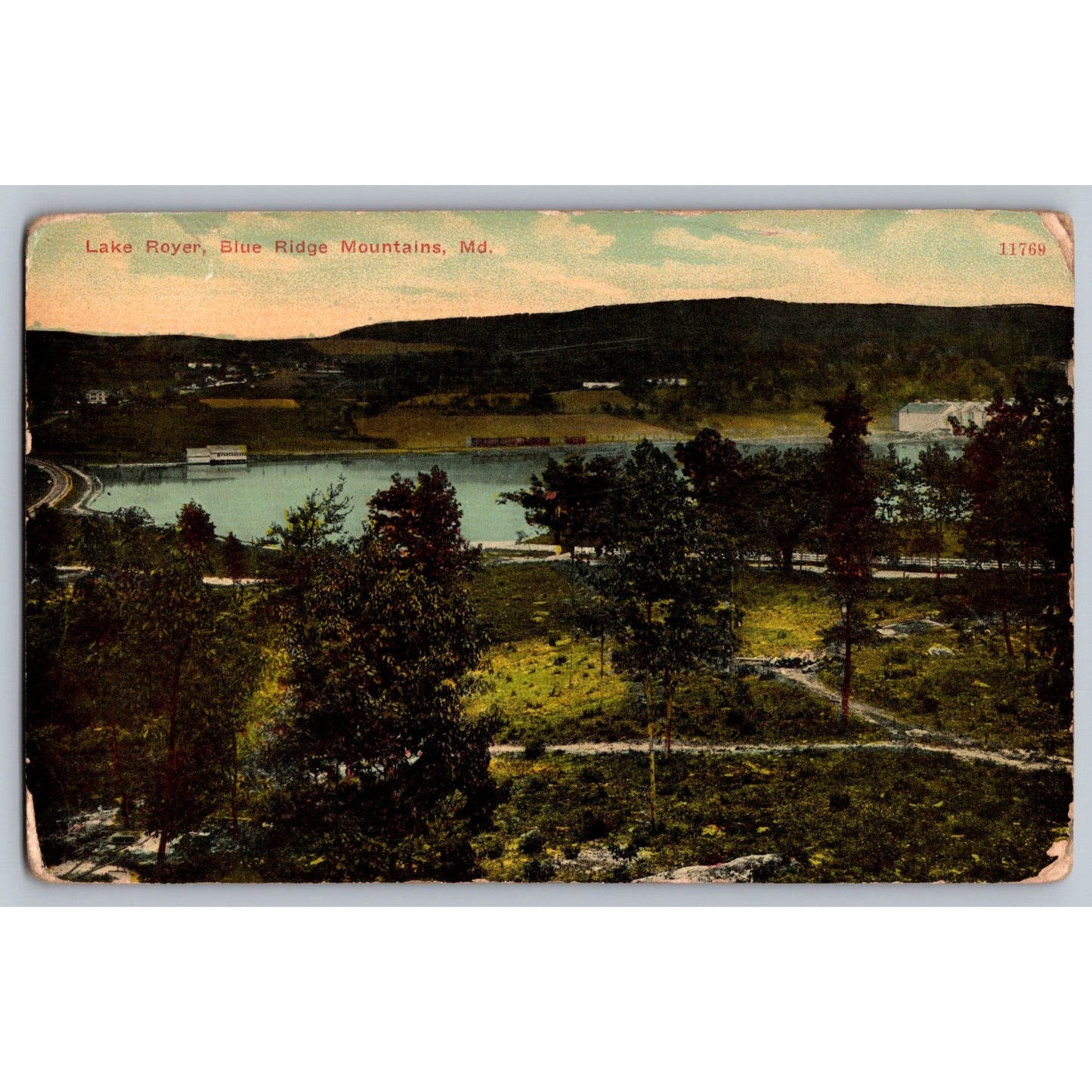 MD Maryland Blue Ridge Mountains Lake Royer Early 1900s Postcard used