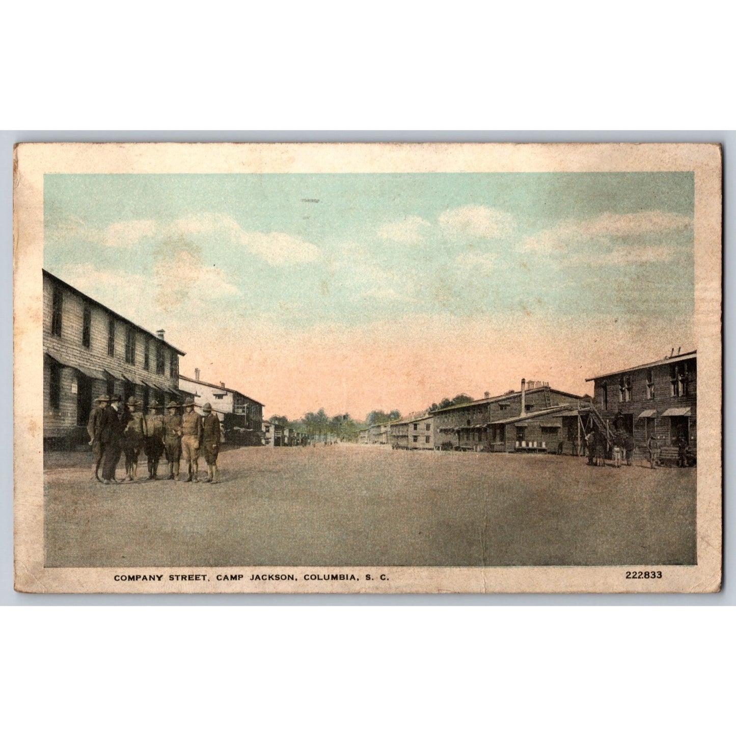 Columbis SC South Carolina Company Street Camp Jackson 1918 WWI Postcard