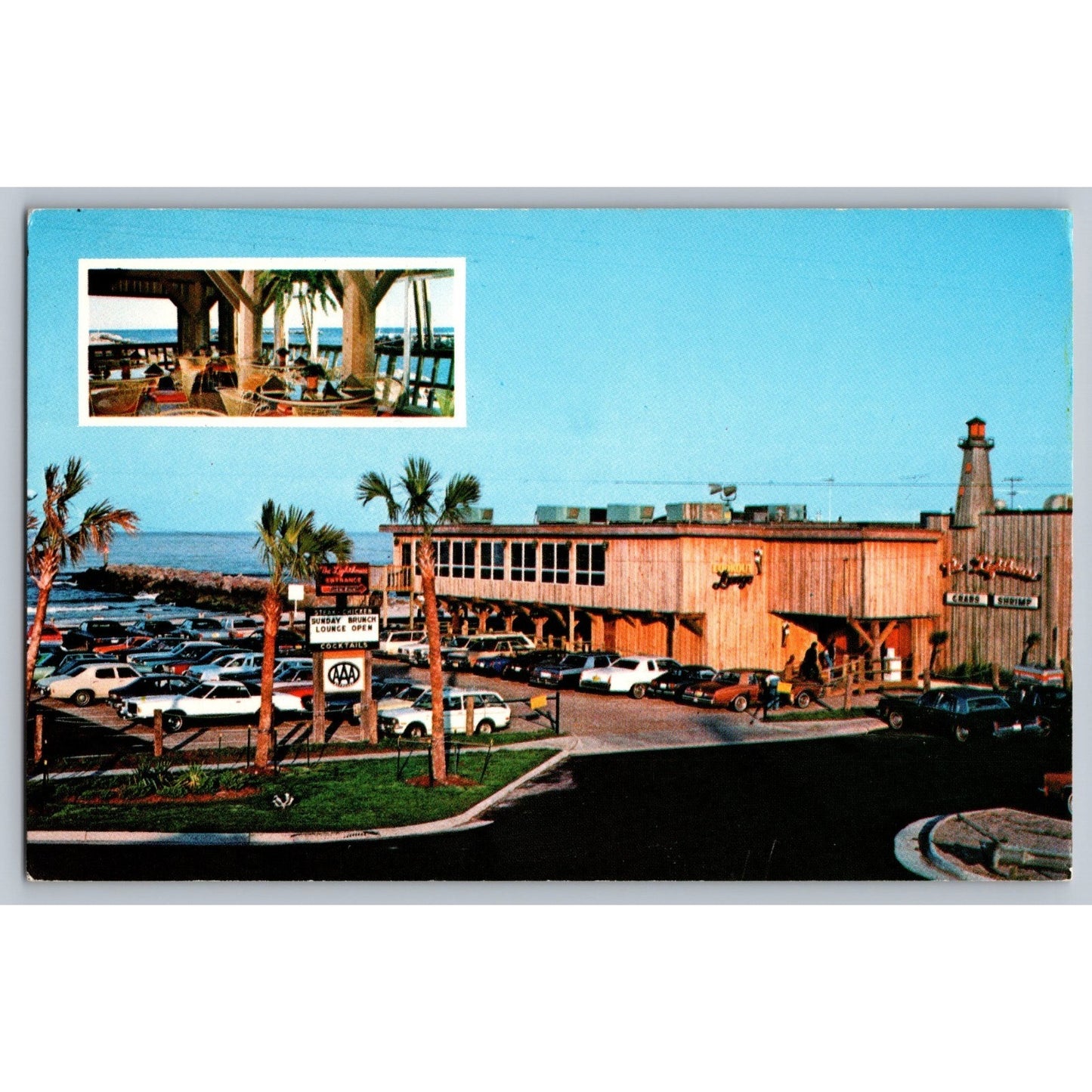 Virginia Beach VA Virginia The Lighthouse Restaurant 1980s Chrome Postcard