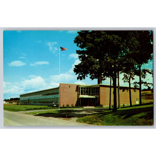 Presque Isle ME Maine Presque Isle High School Chrome Postcard Dexter Press