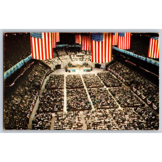 New York City NY Madison Square Garden Billy Graham Crusade Chrome Postcard