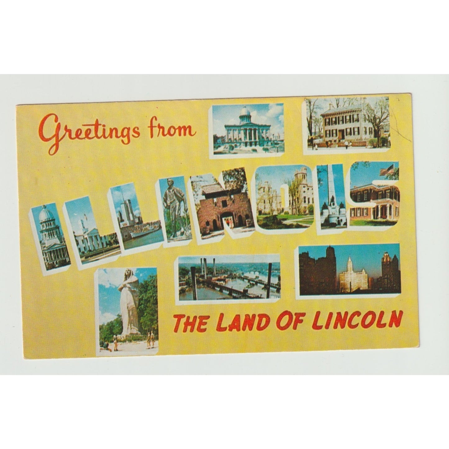 Postcard IL Illinois Greetings from Multi View Chrome Unused