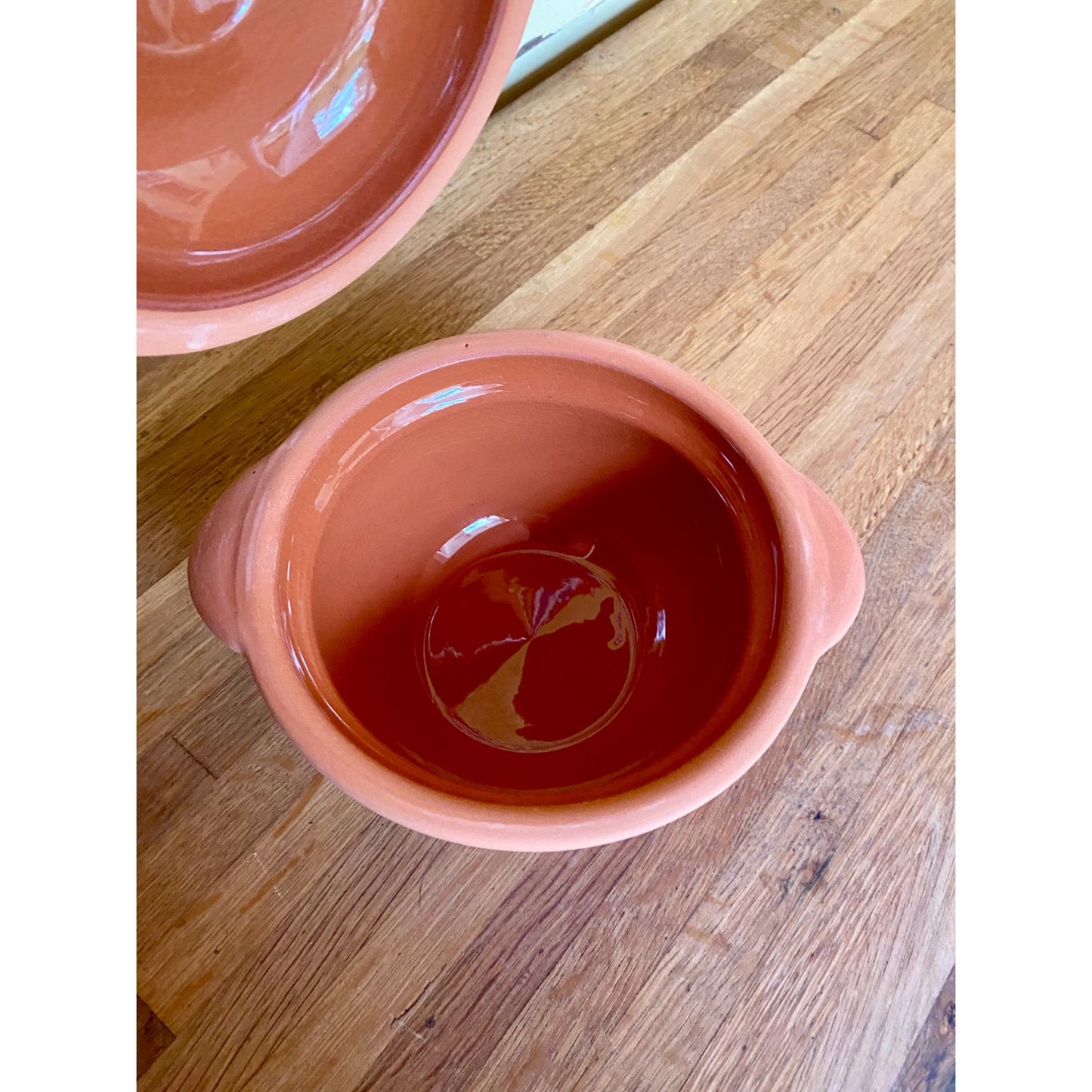 Terracotta Clay Casserole Dish With Lid Rustic Finish 2 Cup Capacity