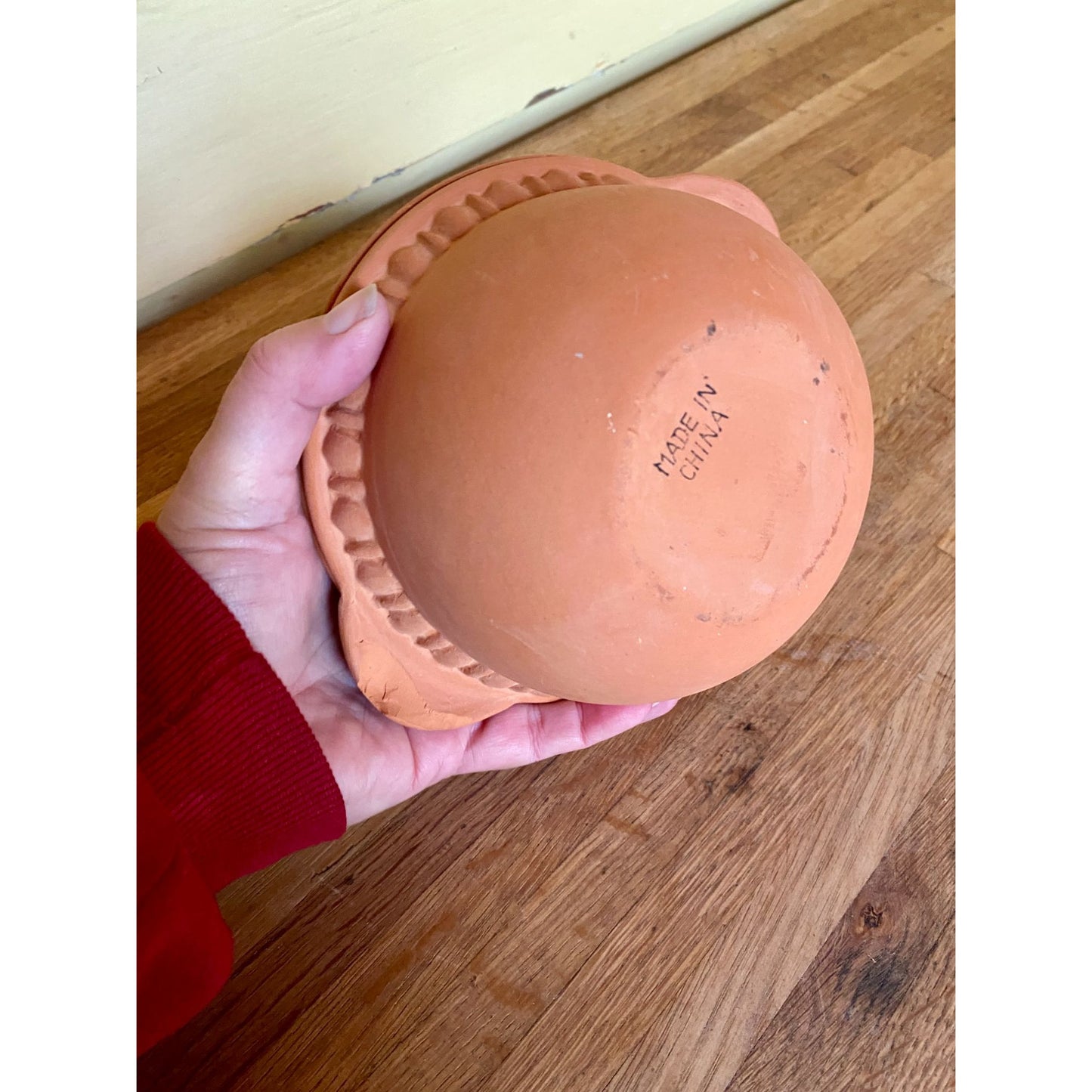 Terracotta Clay Casserole Dish With Lid Rustic Finish 2 Cup Capacity
