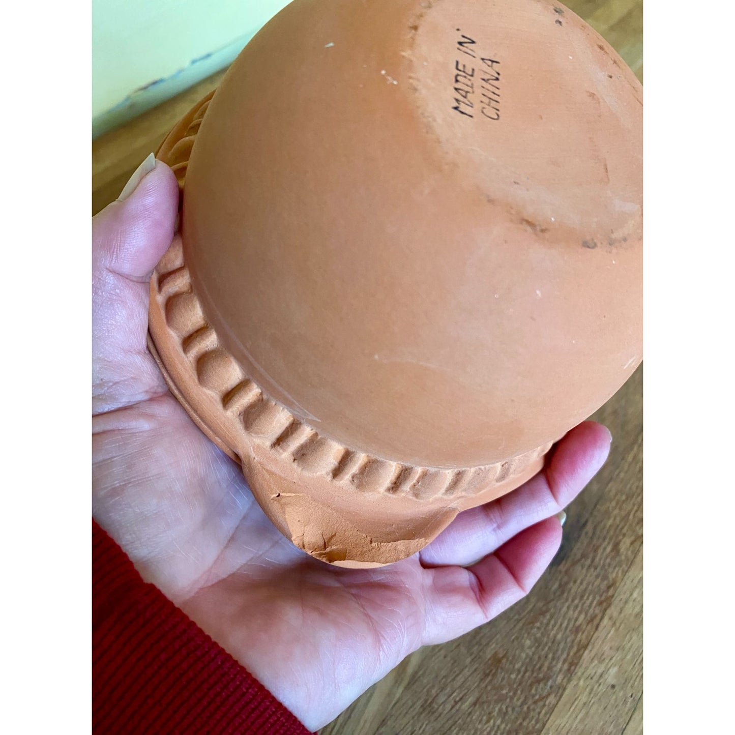 Terracotta Clay Casserole Dish With Lid Rustic Finish 2 Cup Capacity