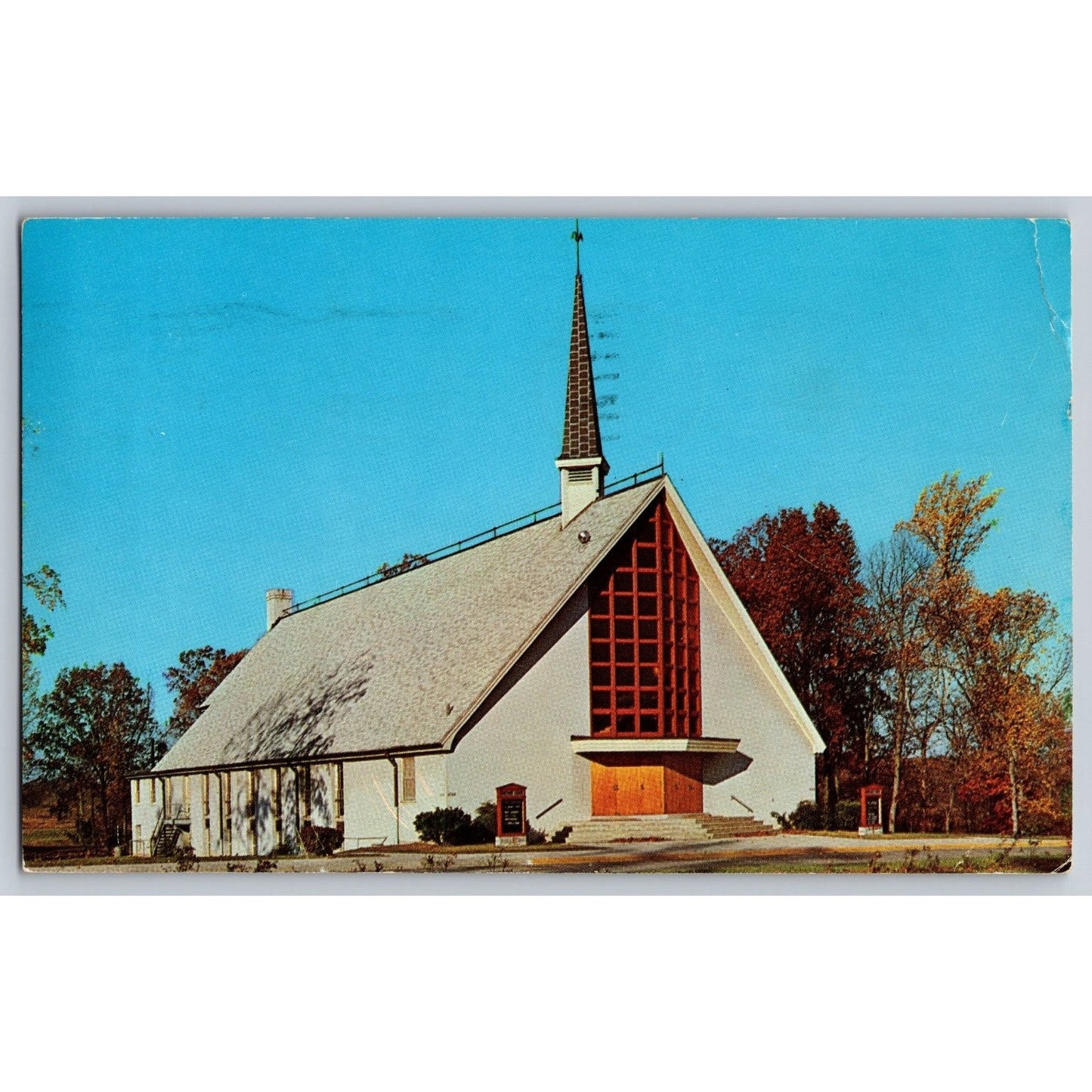 Fort Knox KY Kentucky Prichard Place Chapel 1962 Chrome Postcard Used