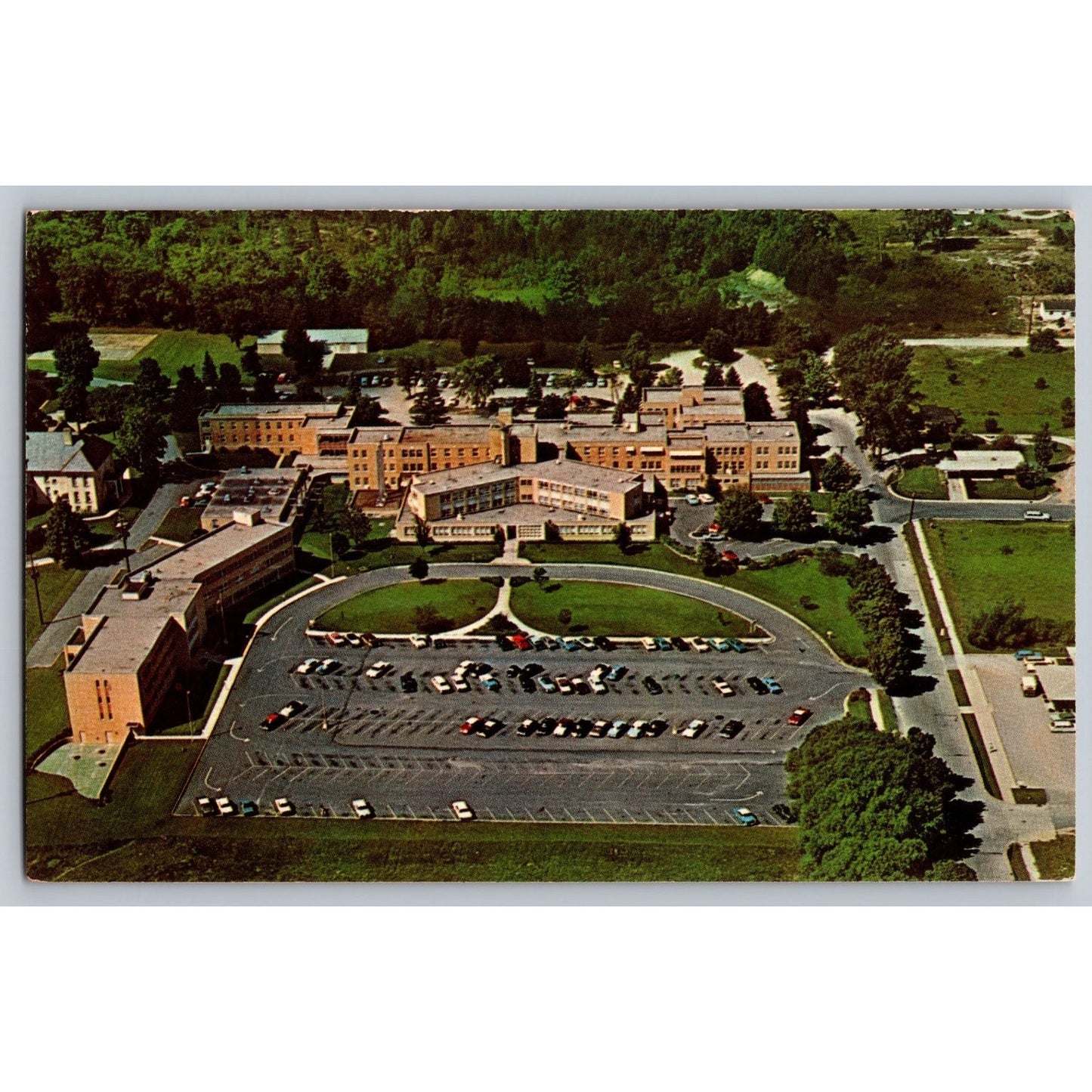 Traverse City MI Michigan Munson Medical Center Aerial View Chrome Postcard