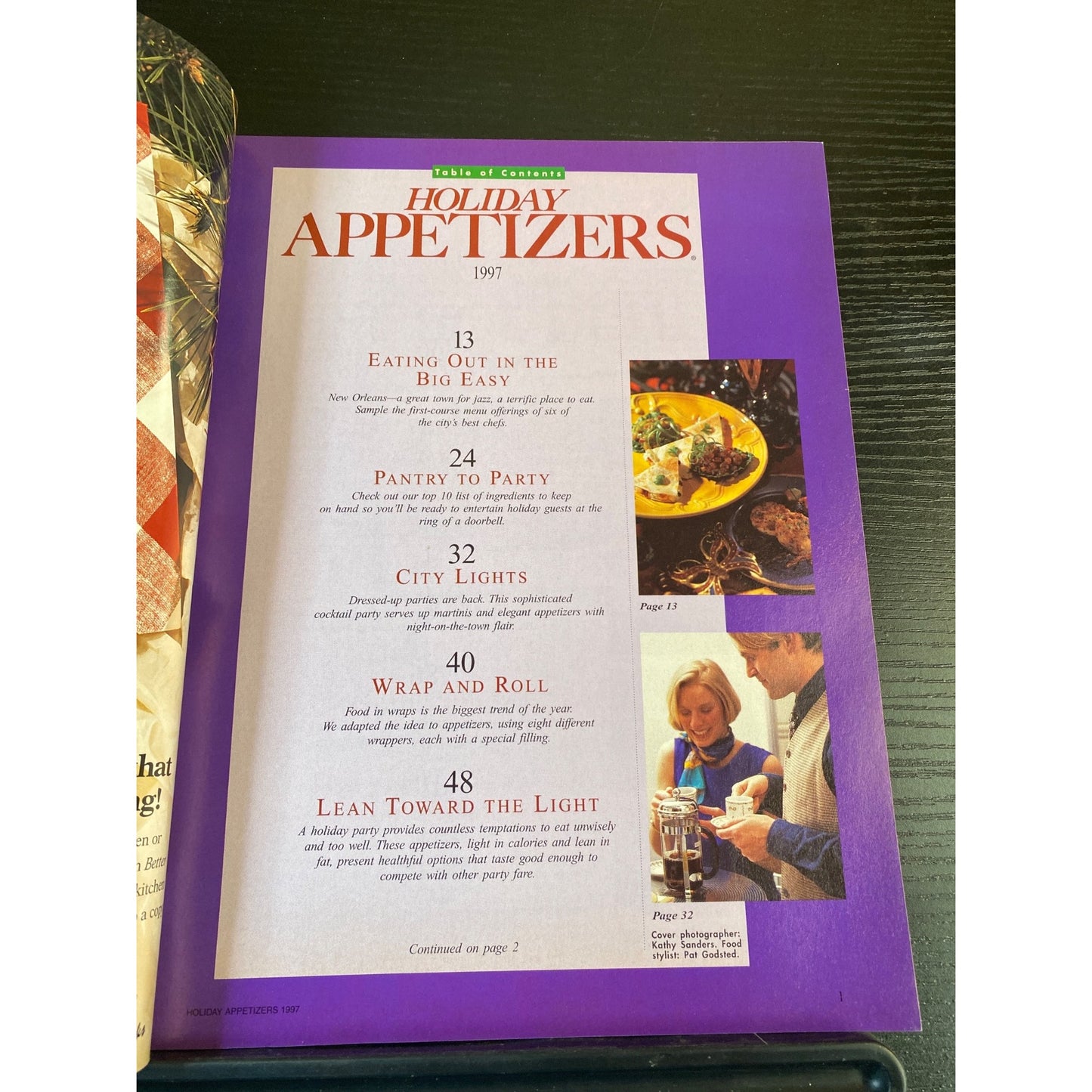 Better Homes & Gardens Holiday Appetizers Cooking Magazine 1997 Special Issue