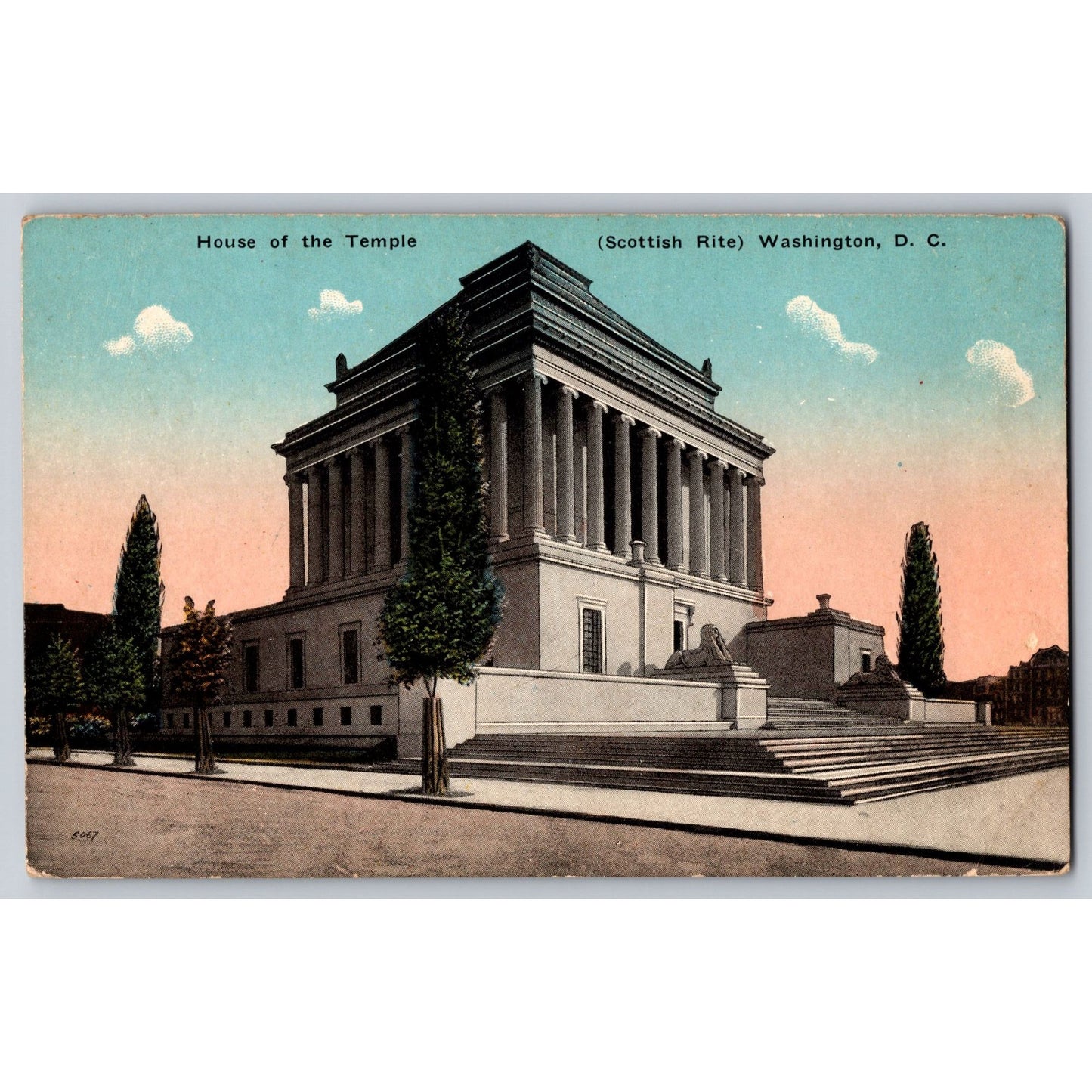 DC Washington House Of The Temple Scottish Rite Early 1900s Postcard Unused