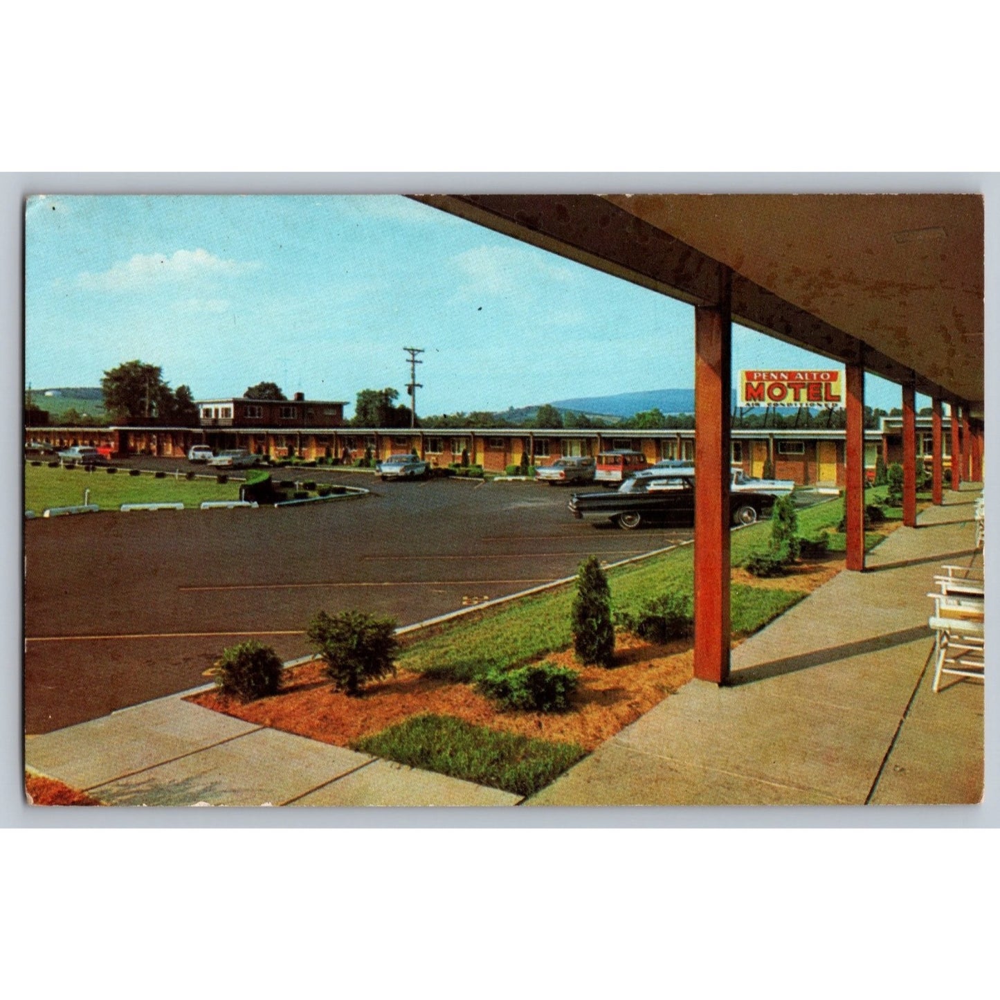 Duncansville PA Pennsylvania Penn Alto Motel Chrome Postcard Dexter Press
