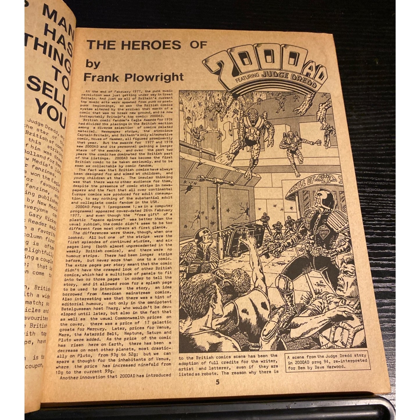 BEM #36 Comic Book British Fanzine 1981 New Media Publishing Heroes Of 2000AD