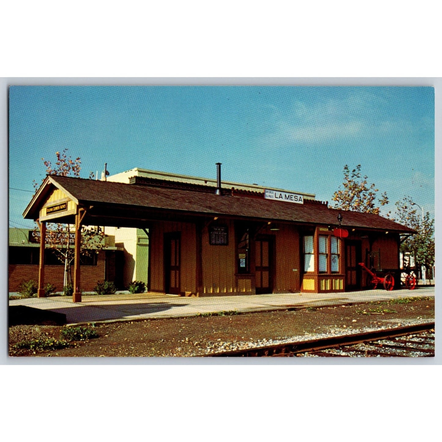 San Diego CA California La Mesa Depot Railway Museum Chrome Postcard Unused