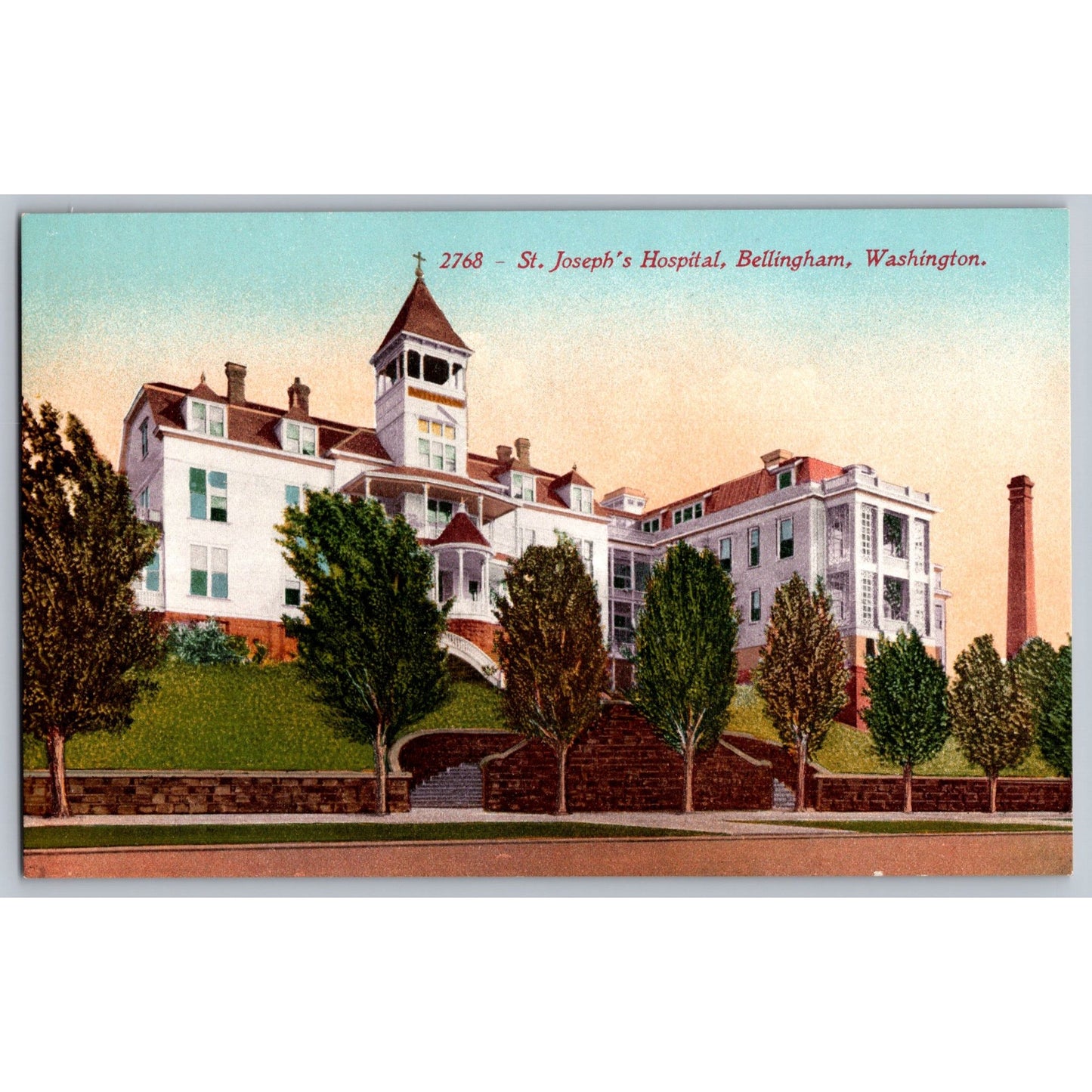 Bellingham WA Washington St  Josephs Hospital Postcard Edward Mitchell Unused