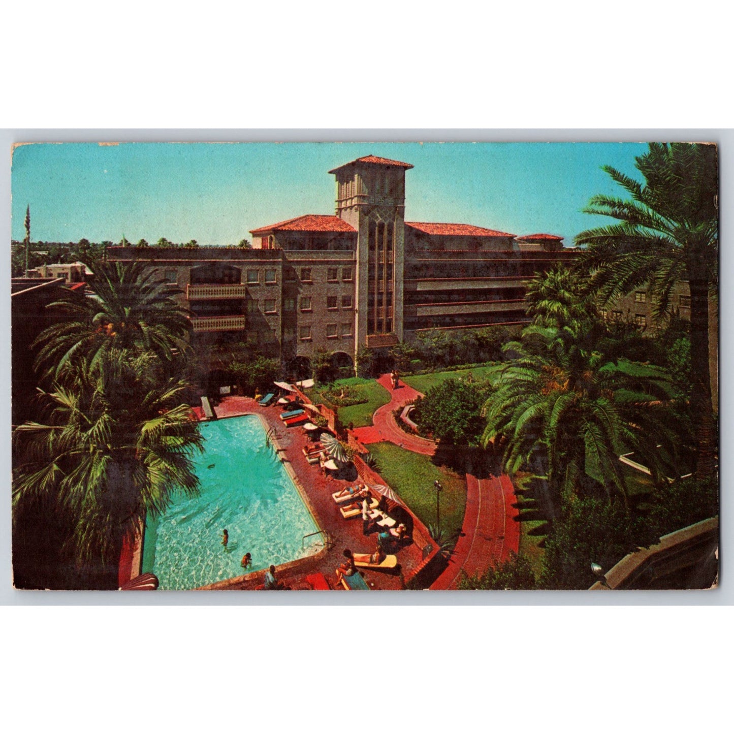 Phoenix AZ Arizona Hotel Westward Ho 1950s Chrome Postcard Used