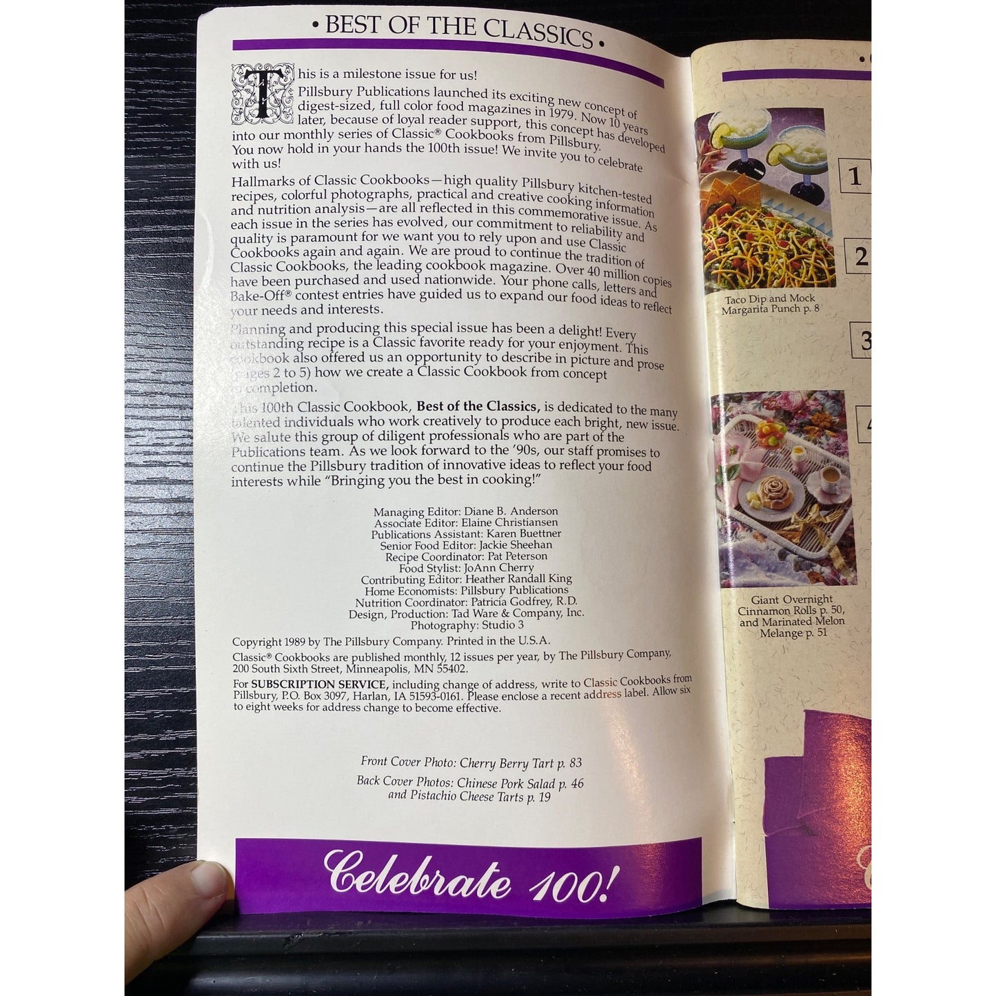Pillsbury Best Of The Classics Cookbook Booklet 1989 Special Issue