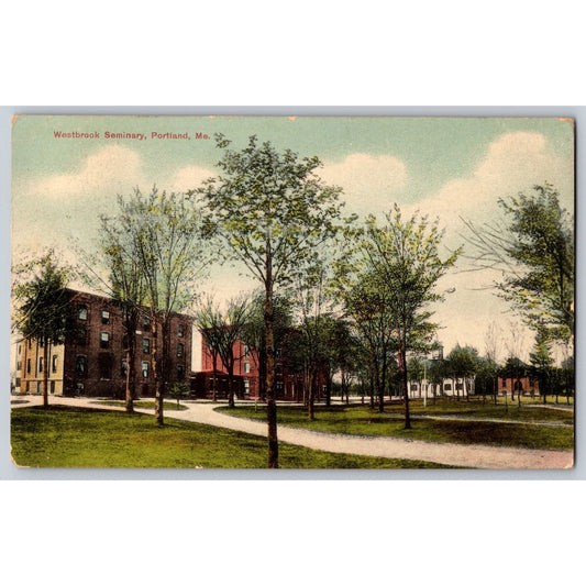 Portland ME Maine Westbrook Seminary 1909 Divided Back Postcard Used Germany