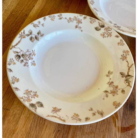 CH Fields Haviland Limodges Floral Ceramic Soup Bowls With Delicate Pattern Set Of 5