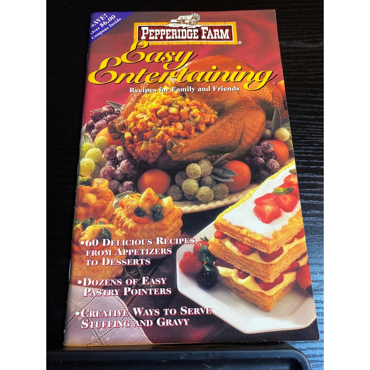 Pepperidge Farm Easy Entertaining Cookbook  Booklet 1994 Appetizers To Desserts