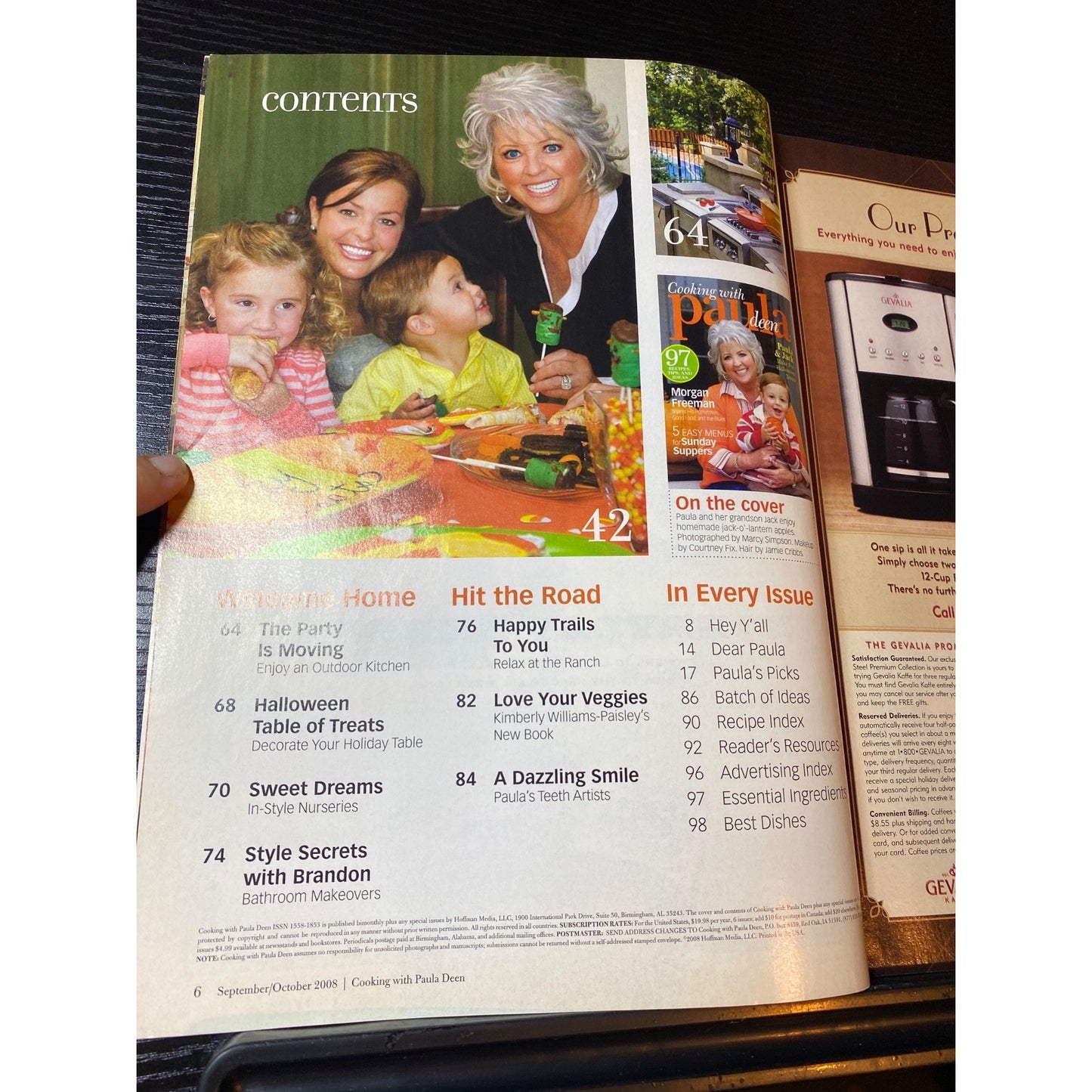 Cooking With Paula Deen Magazine Sept/Oct 2008 Issue With 97 Recipes