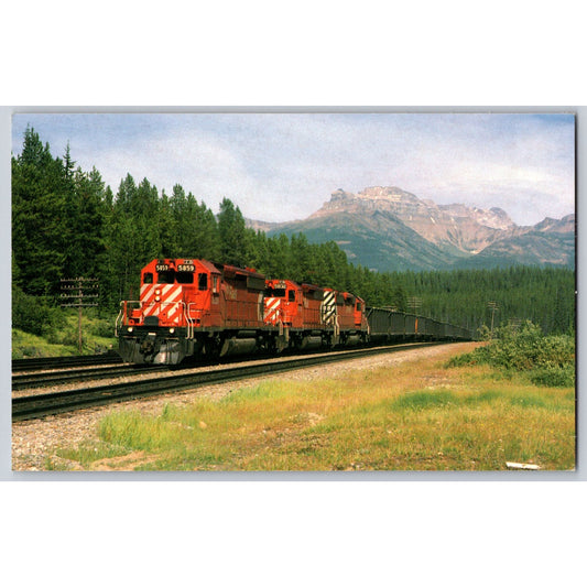 Railroad CP Rail Train 605 Featuring Sd40-2 Units Continental Divide Postcard