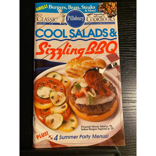 Pillsbury Classic Cookbook Booklet June 1993 #148 Cool Salads BBQ