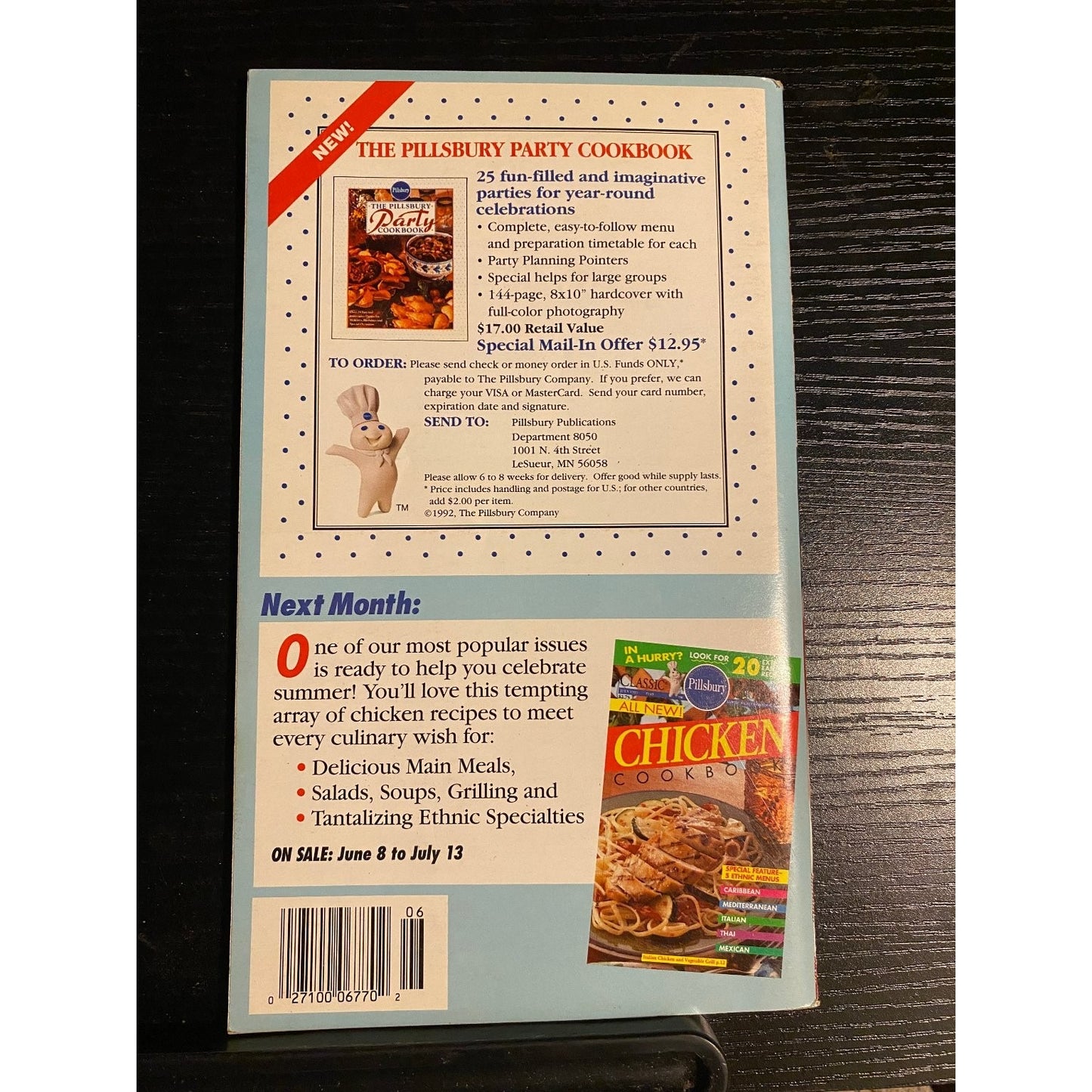 Pillsbury Classic Cookbook Booklet June 1993 #148 Cool Salads BBQ