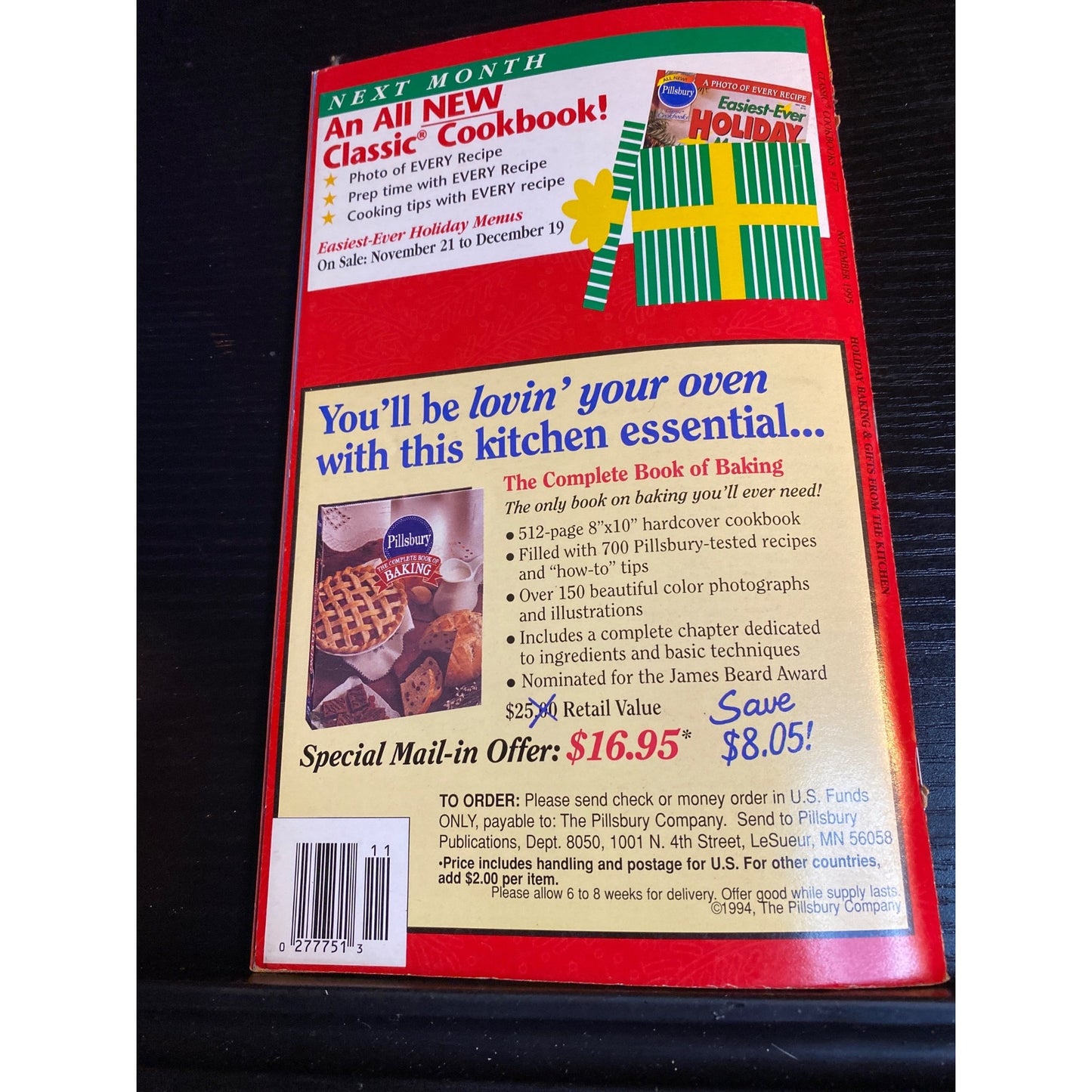 Pillsbury Holiday Baking Gifts 1995 Seasonal Desserts Breads & Festive Ideas