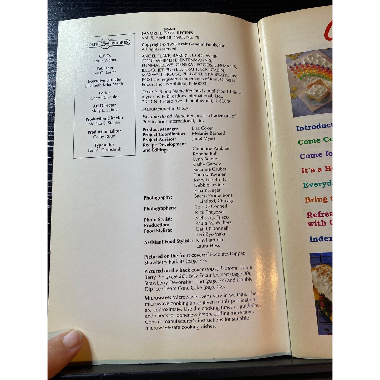 Cool Whip Get-Togethers Recipe Booklet Easy Desserts Treats Every Occasion 1995