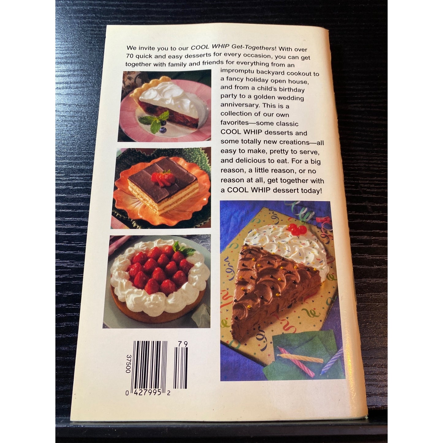 Cool Whip Get-Togethers Recipe Booklet Easy Desserts Treats Every Occasion 1995