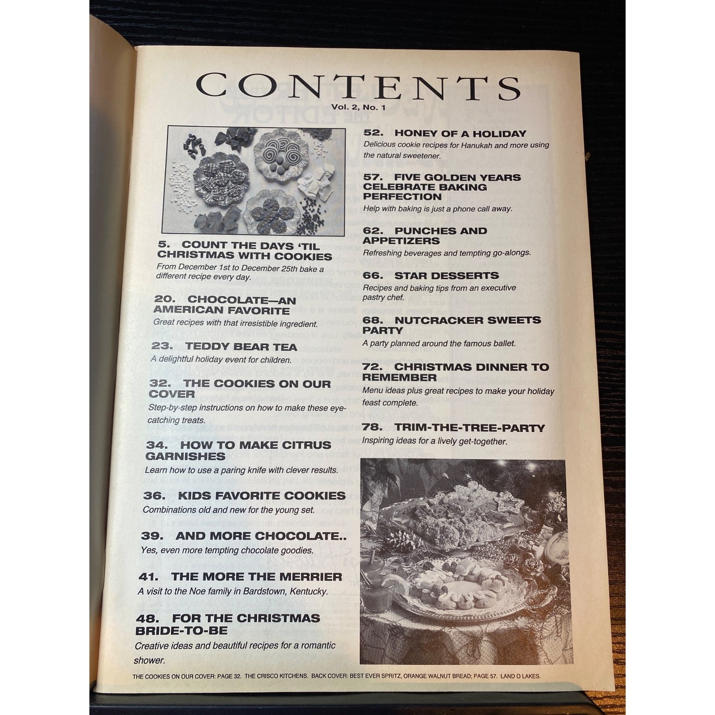 Christmas Cookies & Holiday Entertaining Ideas Vintage Magazine Vol 2 No 1 1994