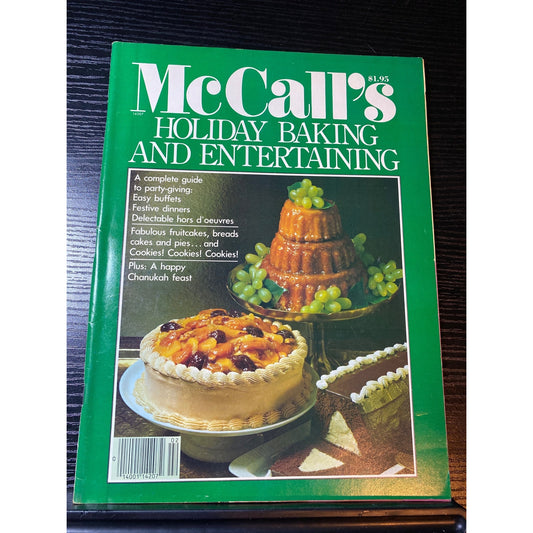 McCalls Holiday Baking And Entertaining Cookbook Magazine 1982 Cakes Desserts