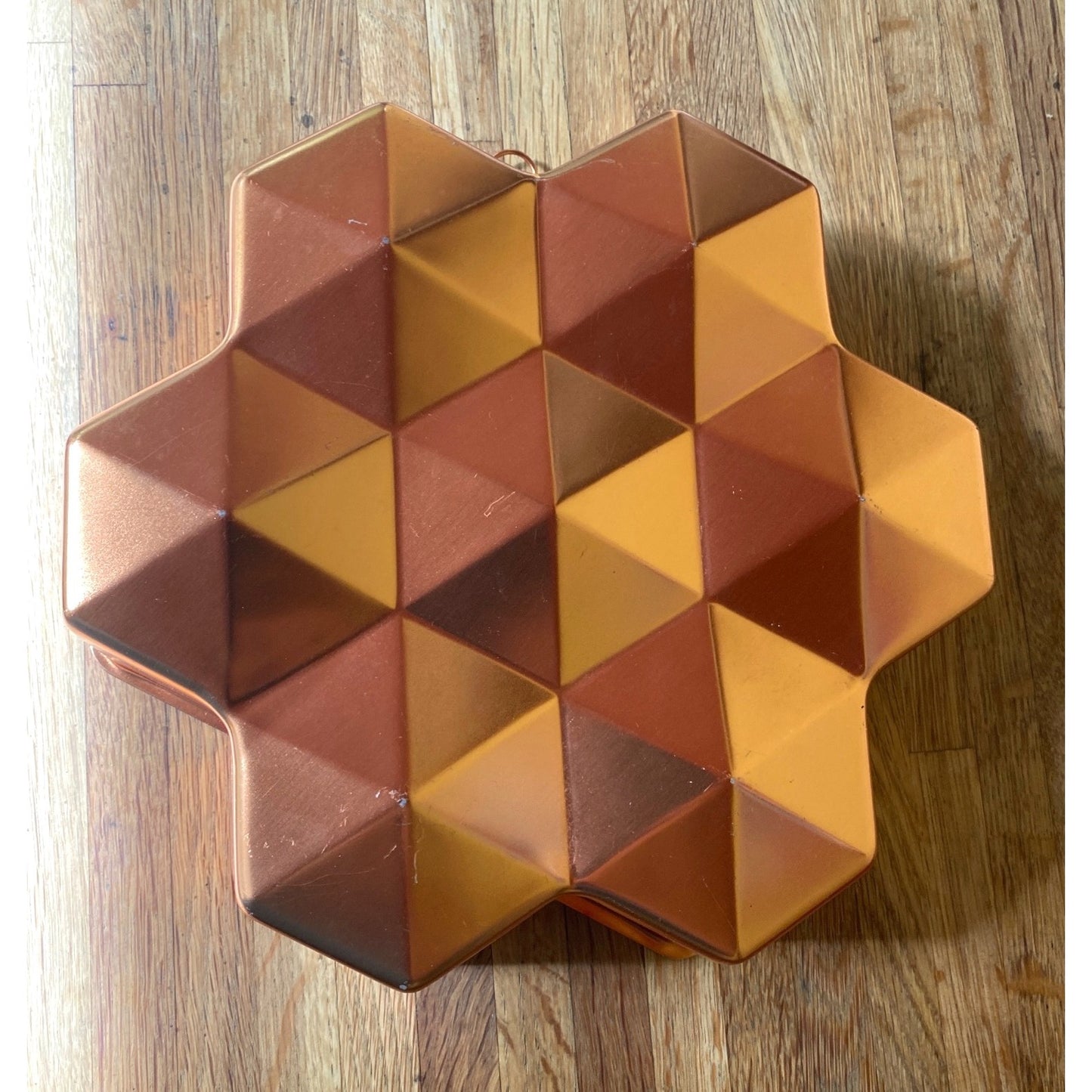 Copper Mold Geometric Star-Shaped Aluminum 8 Cup Baking Mold Durable Decorative