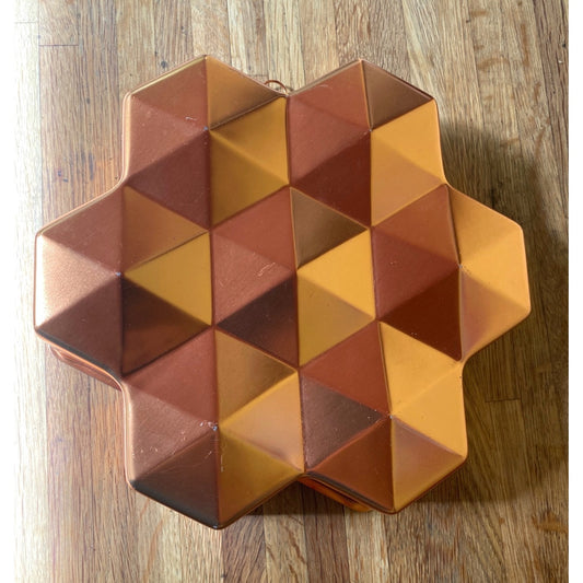 Copper Mold Geometric Star-Shaped Aluminum 8 Cup Baking Mold Durable Decorative