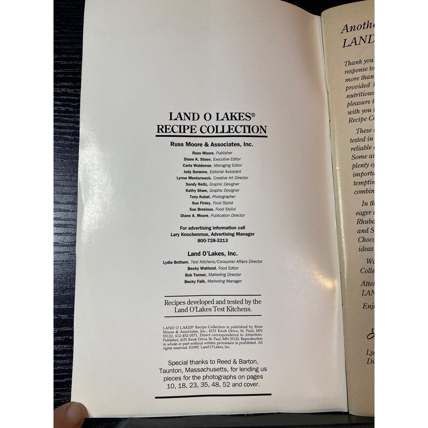 Land O Lakes Recipes Our Best Desserts Cookbook Booklet Vol 1 Issue 2 1992