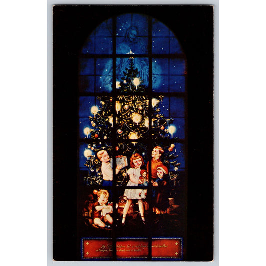Glendale CA California Forest Lawn Memorial Park Stained Glass Window Postcard