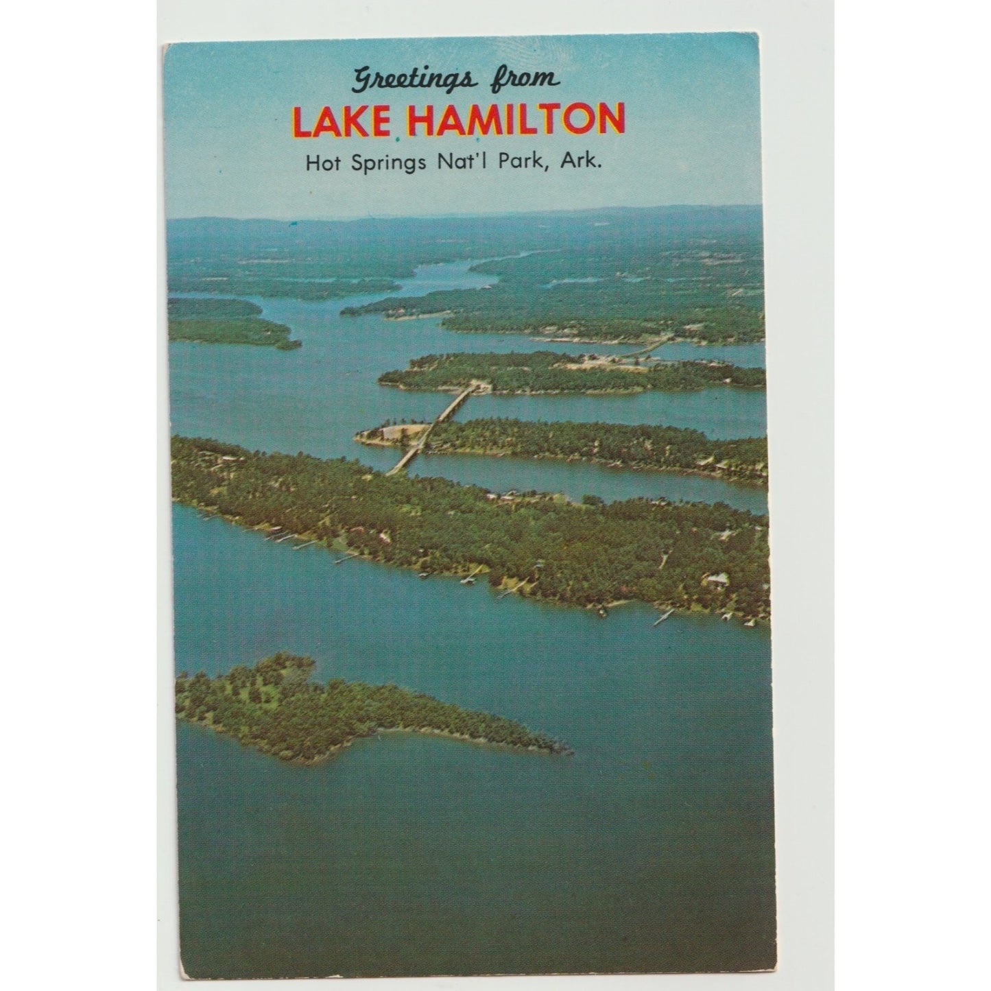 Postcard AR Arkansas Hot Springs National Park Aerial View Chrome Unused