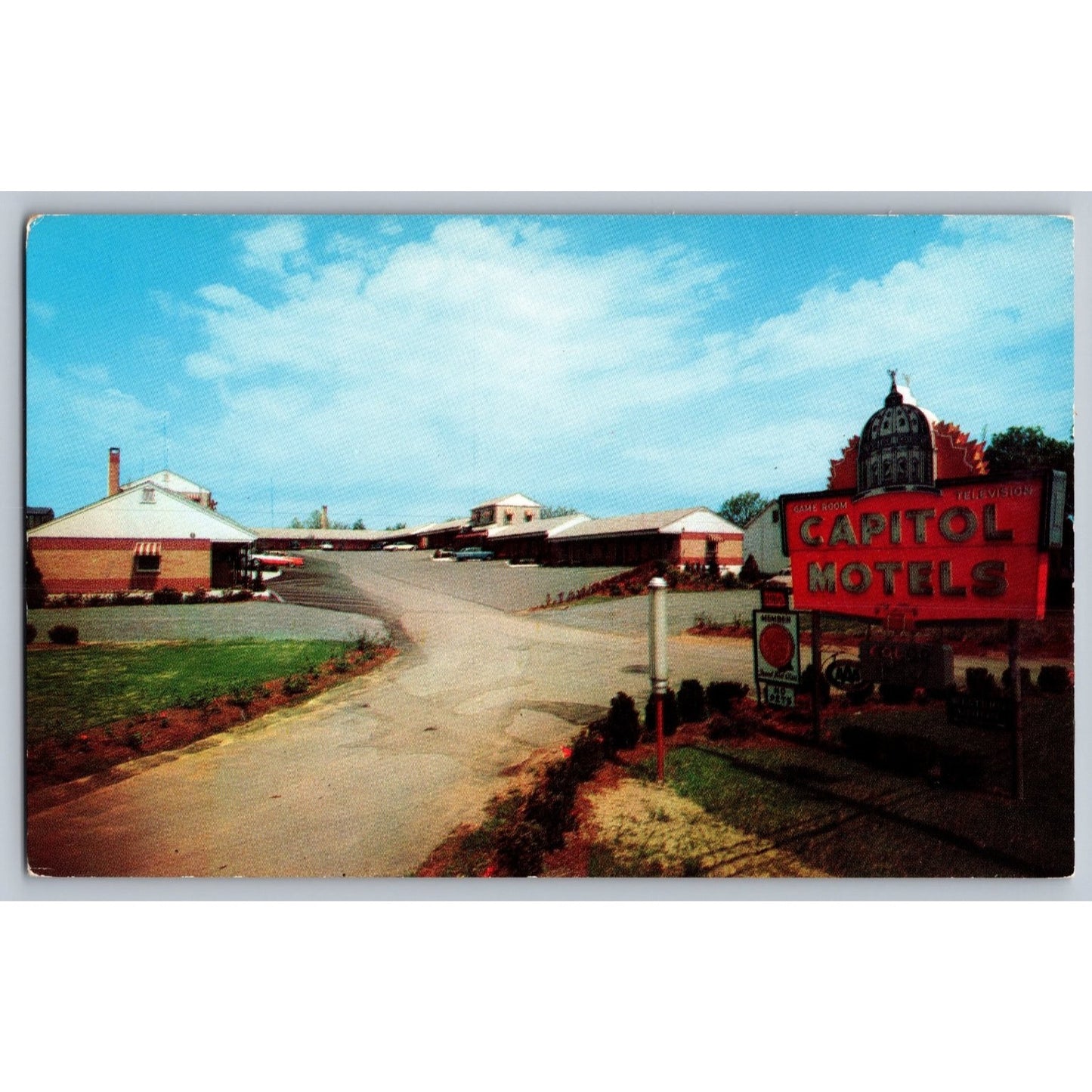 Harrisburg PA Pennsylvania Harrisburg Capitol Motels Rte 22 1950s Chrome Postcard