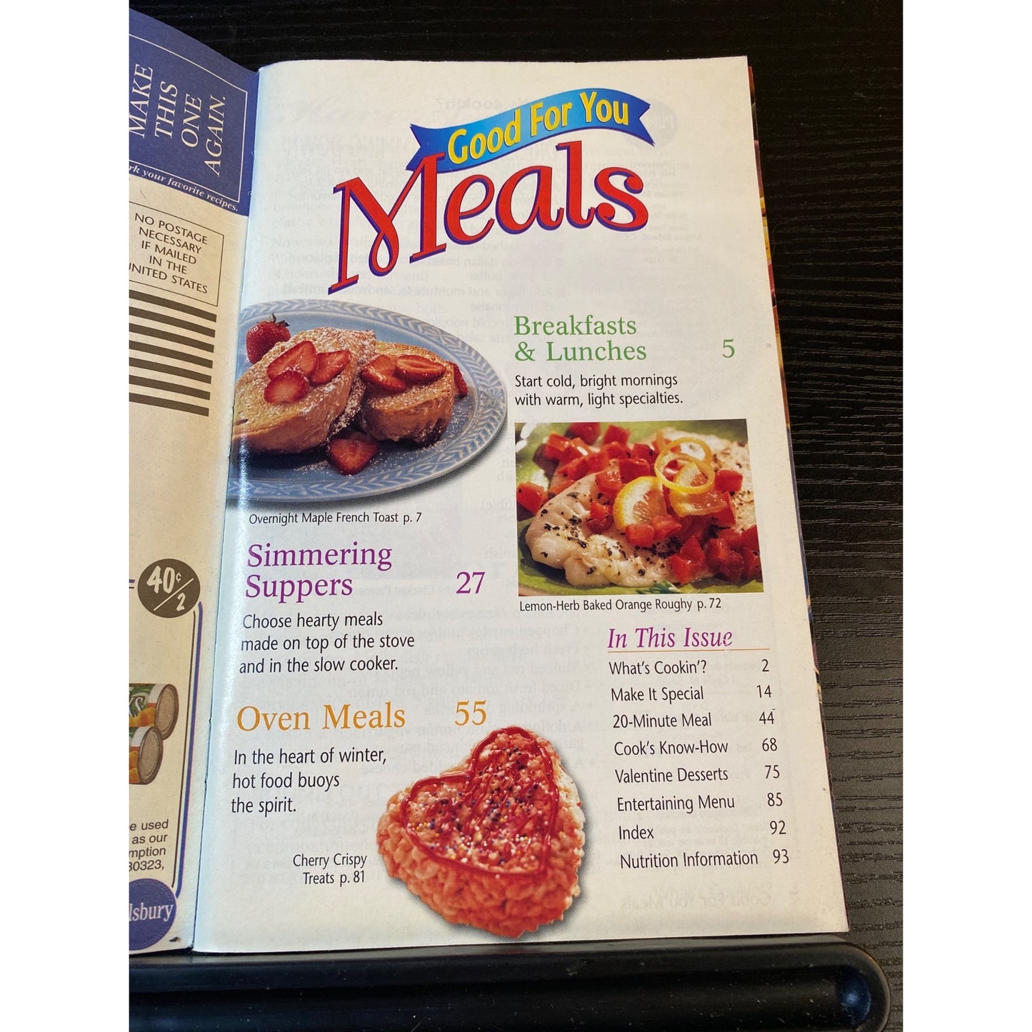 Pillsbury Good For You Meals Cookbook Booklet February 1999 Crock-Pot Recipes