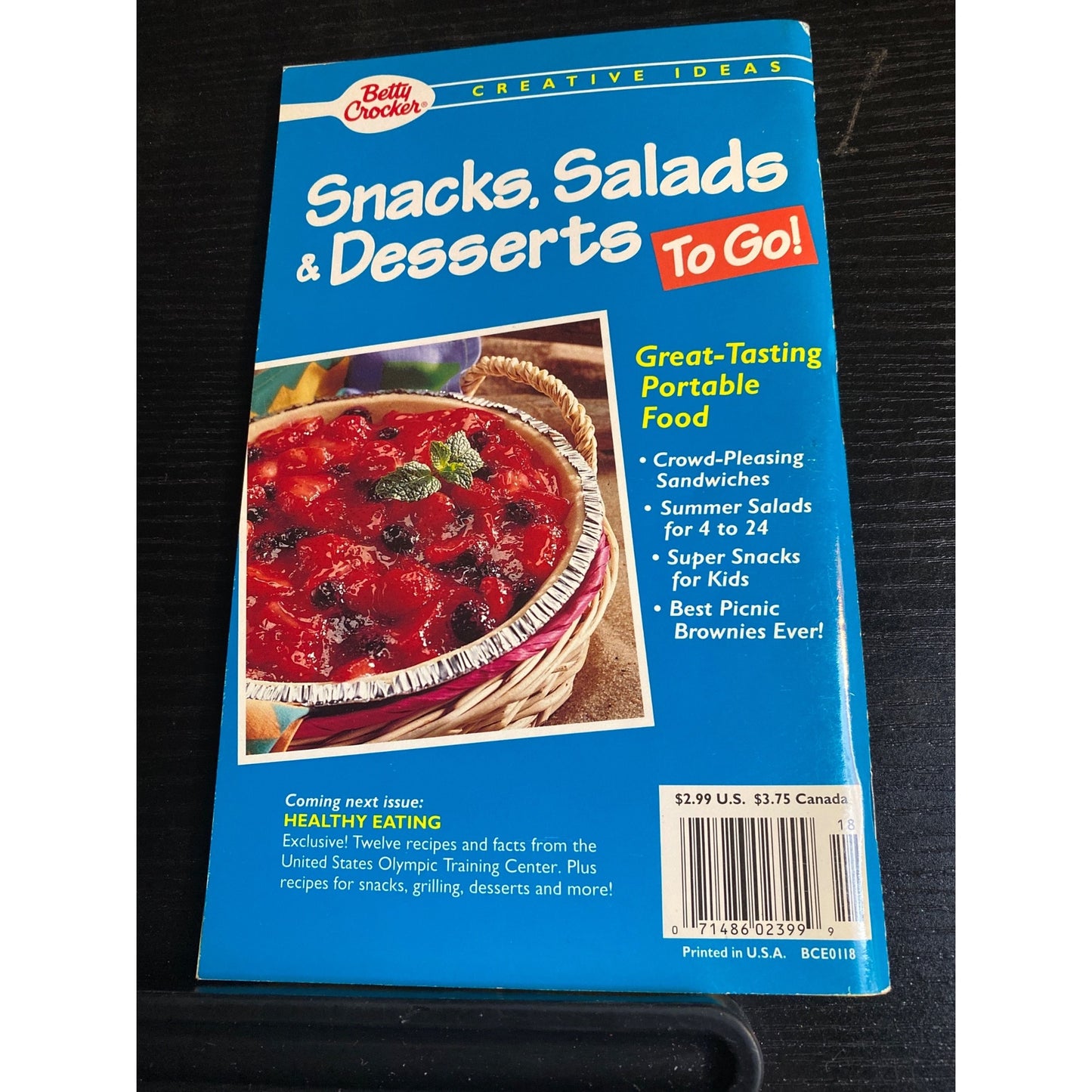 Betty Crocker 75th Anniversary Snacks Salads & Desserts To Go! Cookbook Booklet