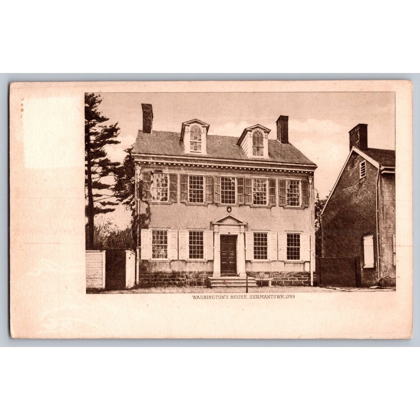 Germantown PA Pennsylvania Washington's House Early 1900s Undivided Back Postcard