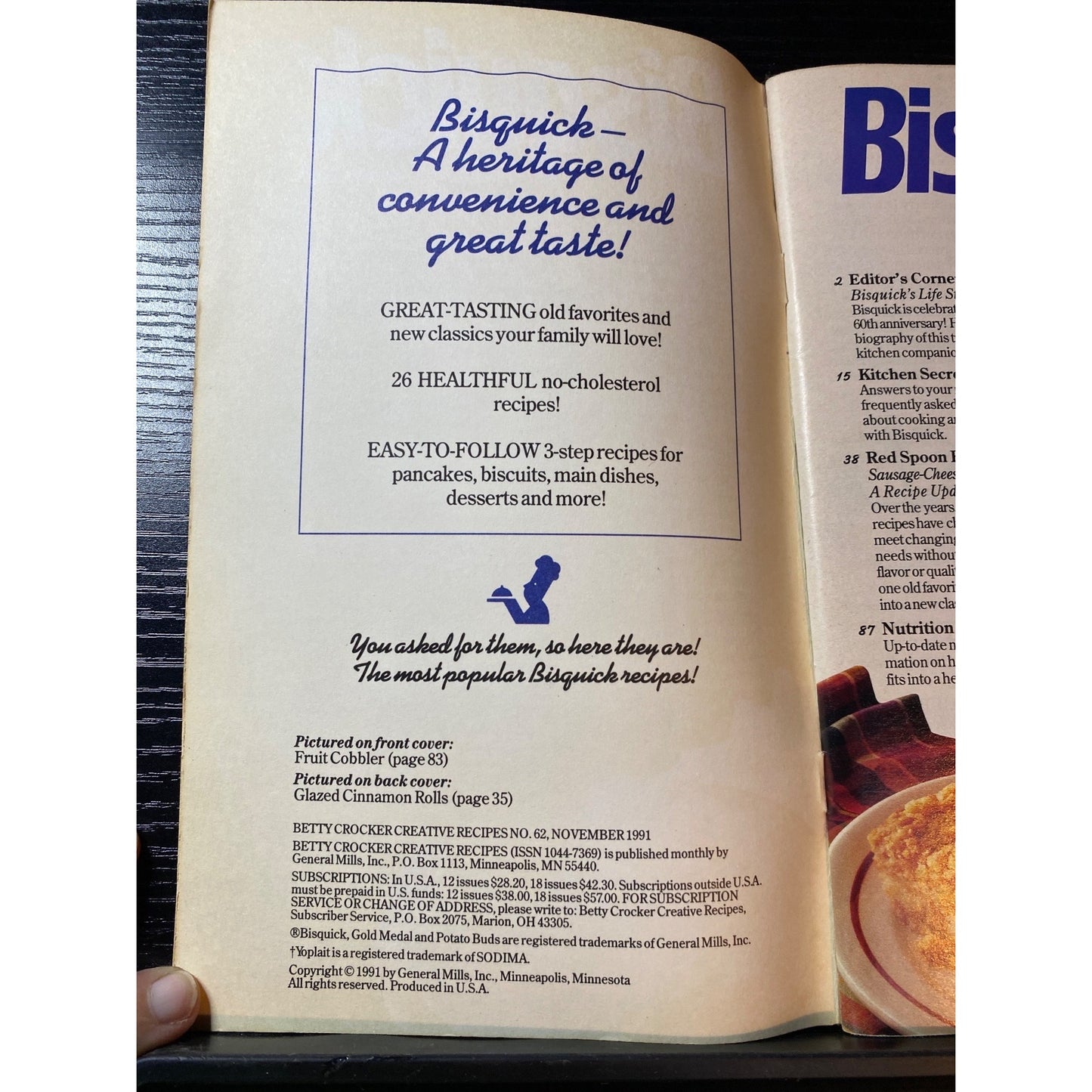Betty Crocker Bisquick 60 Years Family Favorites Recipe Cookbook Booklet 1991