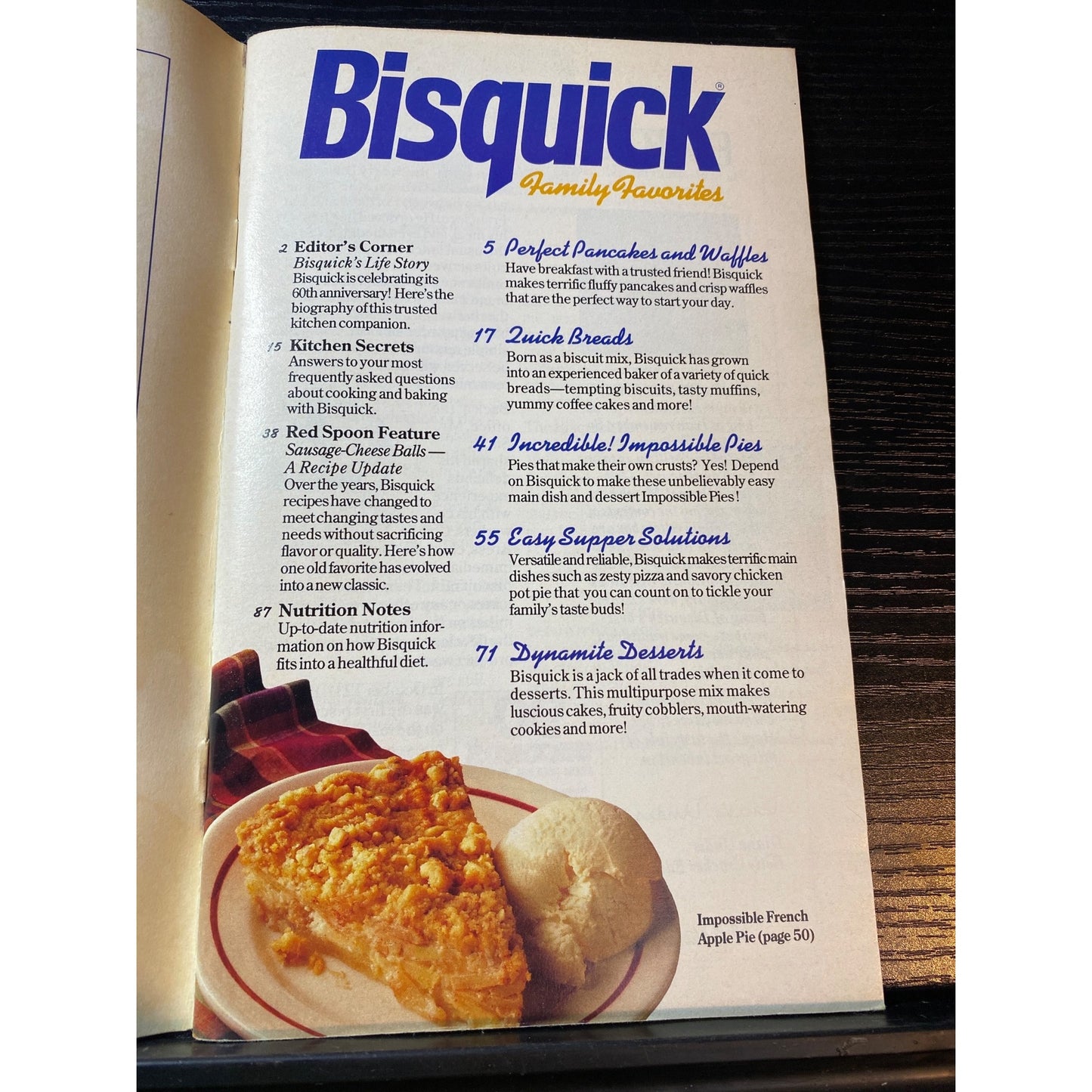 Betty Crocker Bisquick 60 Years Family Favorites Recipe Cookbook Booklet 1991