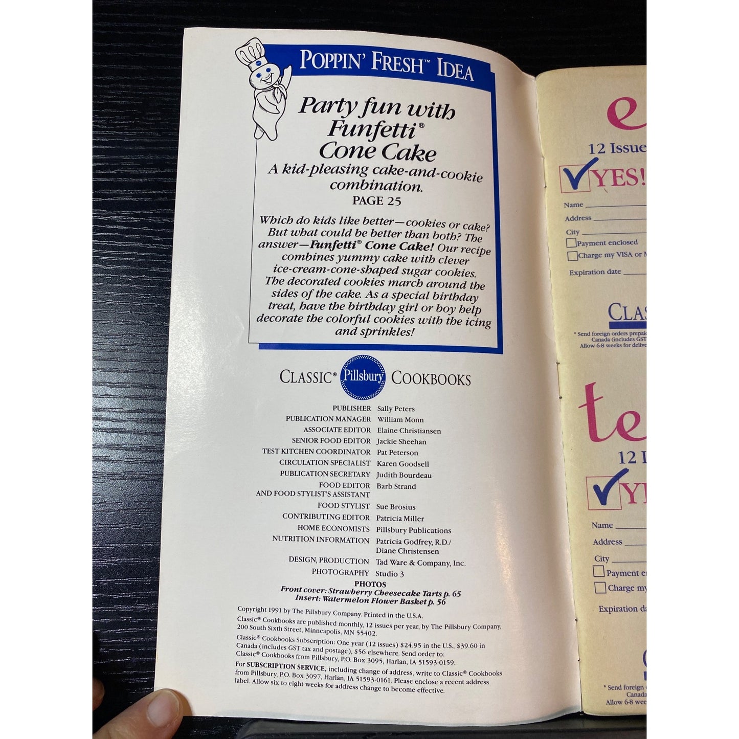 Pillsbury Classic Cookbook Booklet Creative Parties June 1991