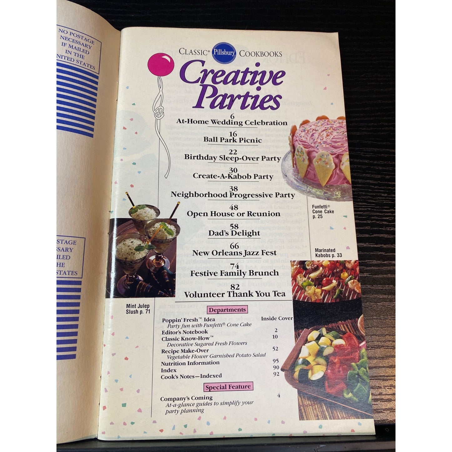 Pillsbury Classic Cookbook Booklet Creative Parties June 1991