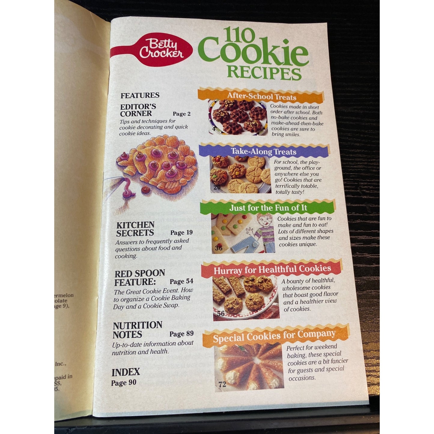 Betty Crocker 110 Cookie Recipes Cookbook Booklet Aug 1990 Special 3rd Edition