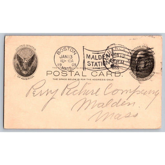 Boston MA Massachusetts Perry Picture Company McKinley 1905 Postcard